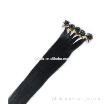 High quality keratin virgin brazilian nail trip hair extension